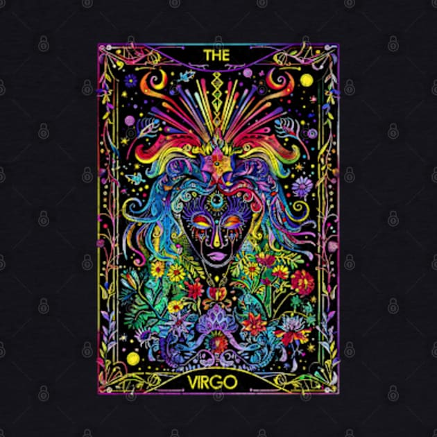 The Virgo Tarot Card Colorful Artsy Zodiac Sign Astrology by Lavender Celeste